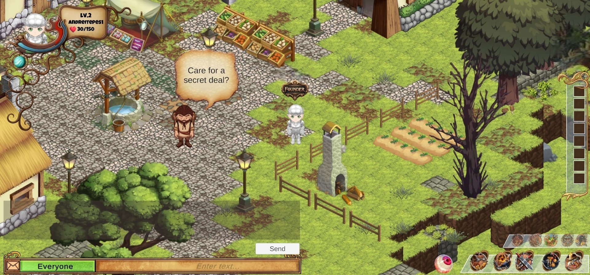 New Realm Online — Founder village scene